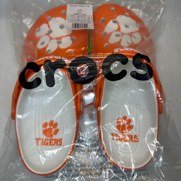 Clemson University Crocs Classic Tigers Clogs Size M7 W9 Shoes Orange NEW NWT! - Picture 8 of 8